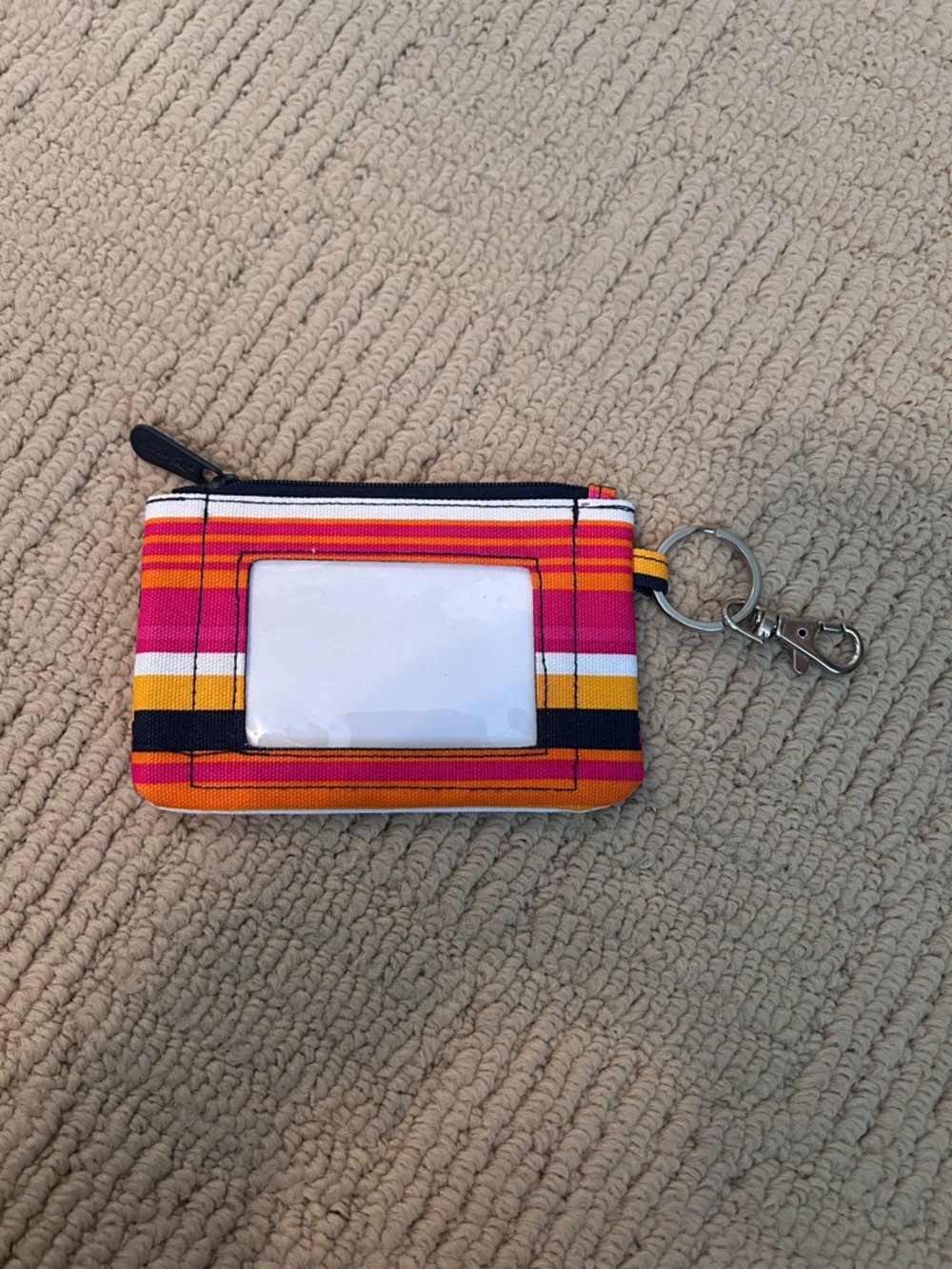 thirty-one Striped Mini Coin Purse in Pink, Orange, Yellow